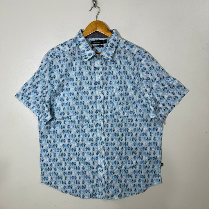 NAUTICA CLASSIC FIT HALF SLEEVES COTTON SHIRT WITH STRETCH