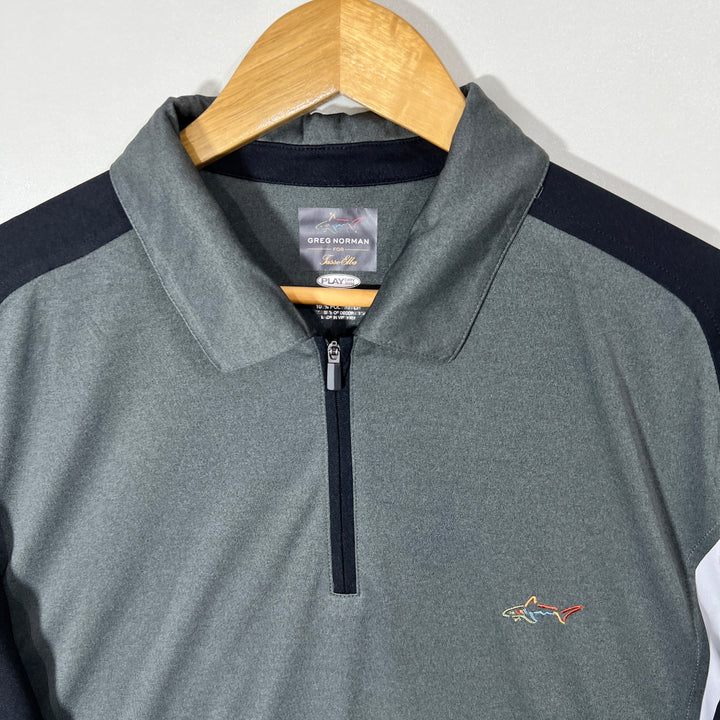 GREG NORMAN HALF ZIP SPORT POLO TSHIRT