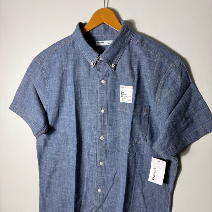 SONOMA BUTTON DOWN HALF SLEEVES COTTON SHIRT BRAND NEW