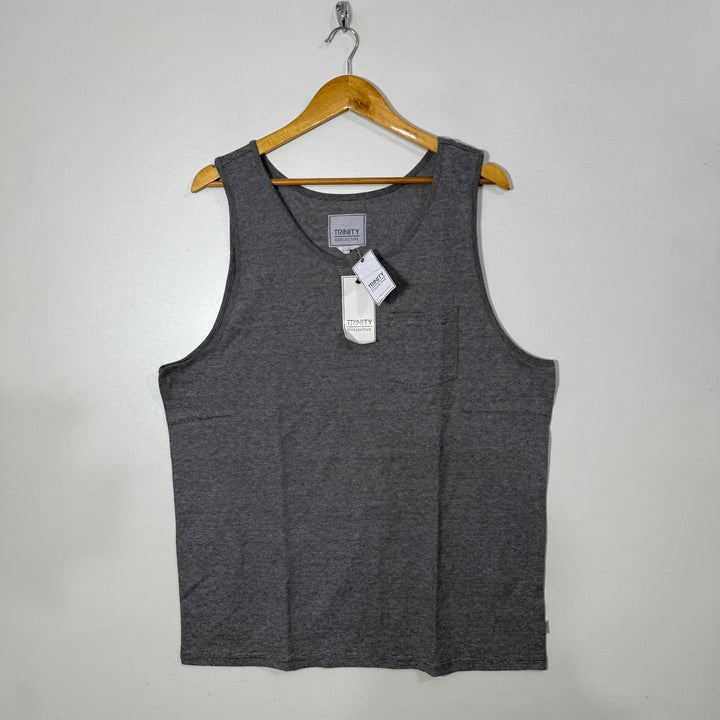 TRINITY COLLECTIVE COTTON SLEEVES LESS BRAND NEW GREY COLOUR