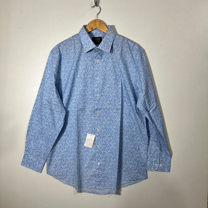 NORDSTROM NON IRON PRINTED SHIRT BRAND NEW WITH STRETCH