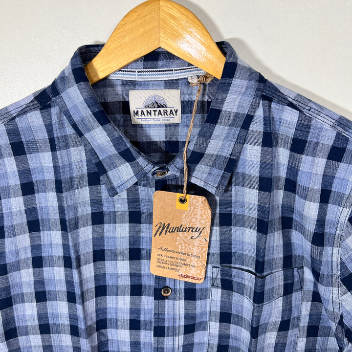 MANTARAY HALF SLEEVES CHECKERED SHIRT BRAND NEW