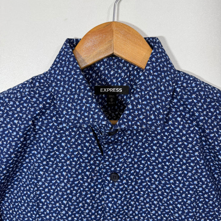 EXPRESS SLIM FIT PRINTED CASUAL COTTON SHIRT