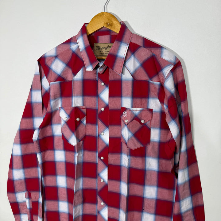 WRANGLER DOUBLE POCKETS COTTON CHECKERED SHIRT