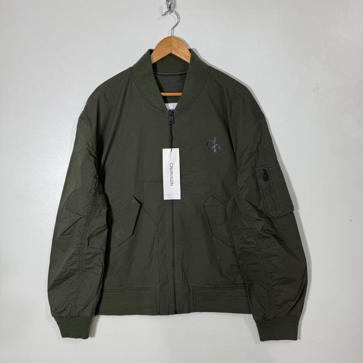 CALVIN KLEIN BEN COLLAR JACKET BRAND NEW GREEN COLOUR