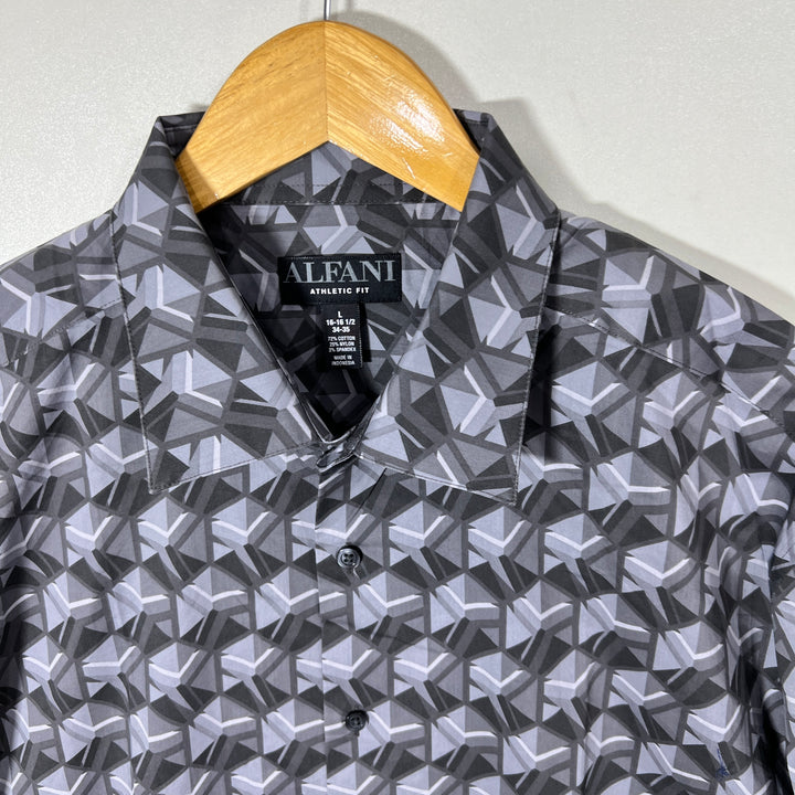 ALFANI ATHLETIC FIT CASUAL COTTON SHIRT WITH STRETCH