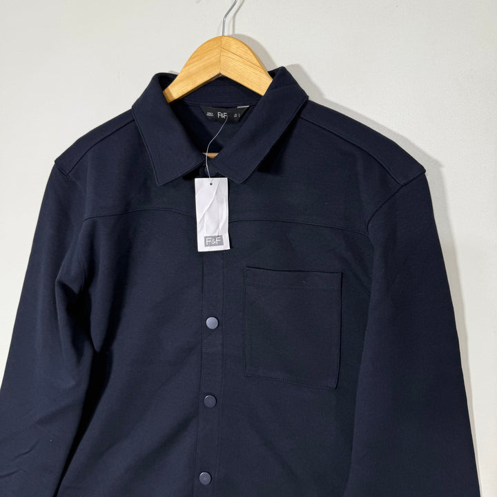 F&F TECH BUTTON WINTER SHIRT BRAND NEW BLUE COLOUR