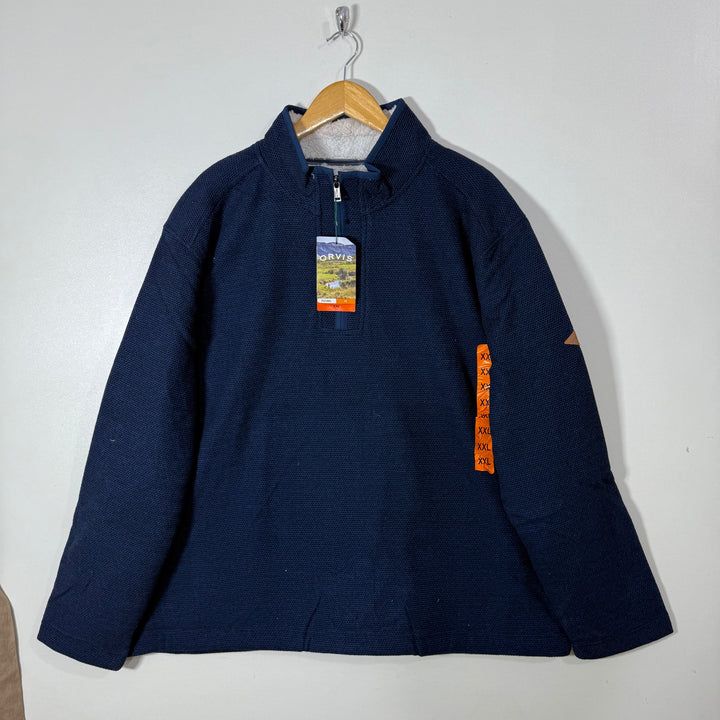 ORVIS HALF ZIP KNITED FLEECE PULLOVER BRAND NEW INNER SHERPA