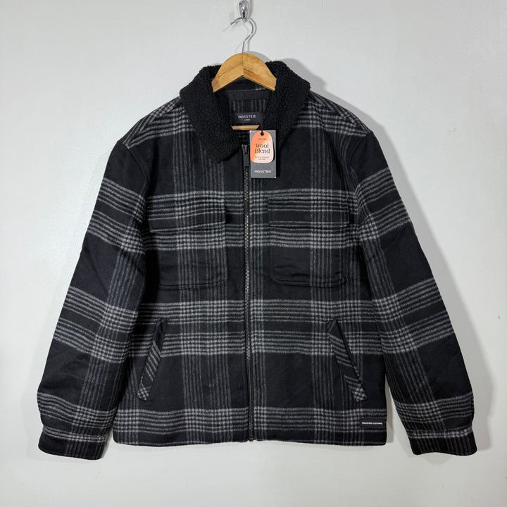 INDUSTRIE DOUBLE POCKETS WOOL CHECKERED JACKET BRAND NEW