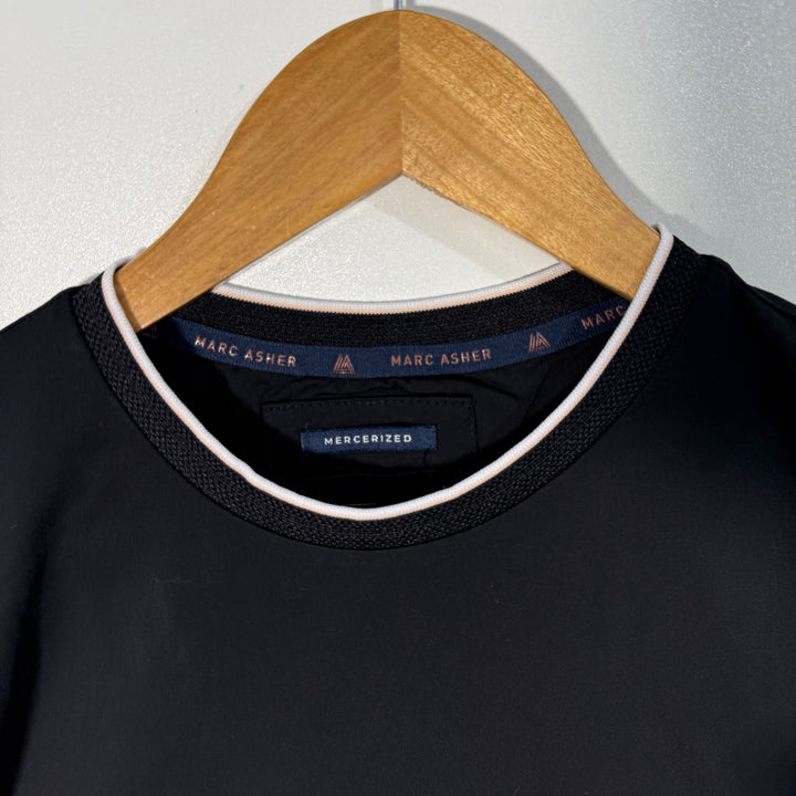 MARC ASHER MERCERIZED COTTON TSHIRT BLACK COLOUR