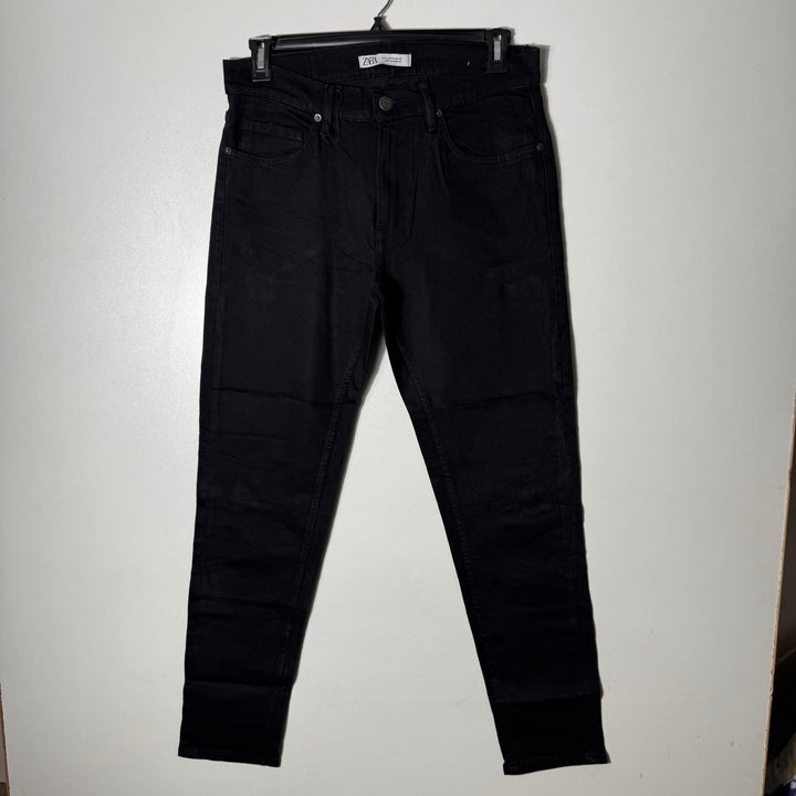 ZARA SLIM FIT DENIM PANT WITH STRETCH BLACK COLOUR
