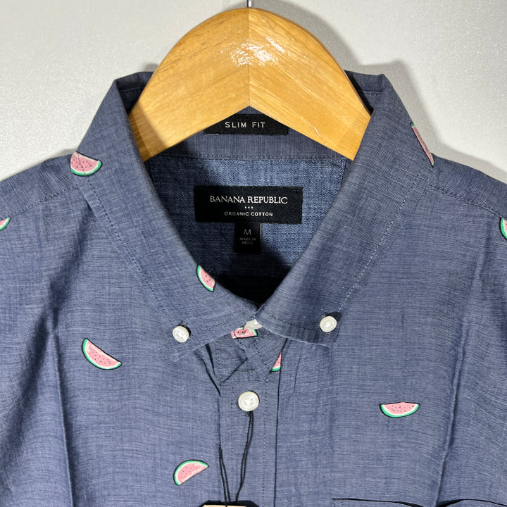 BANANA REPUBLIC BUTTON DOWN HALF SLEEVES SHIRT