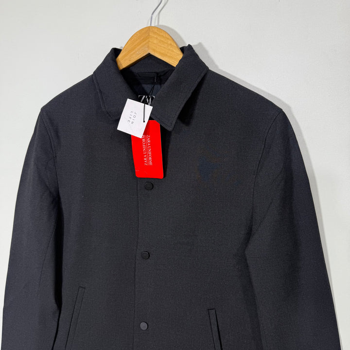 ZARA SHIRT COLLAR 4 WAY STRETCH JACKET BRAND NEW GREY COLOUR