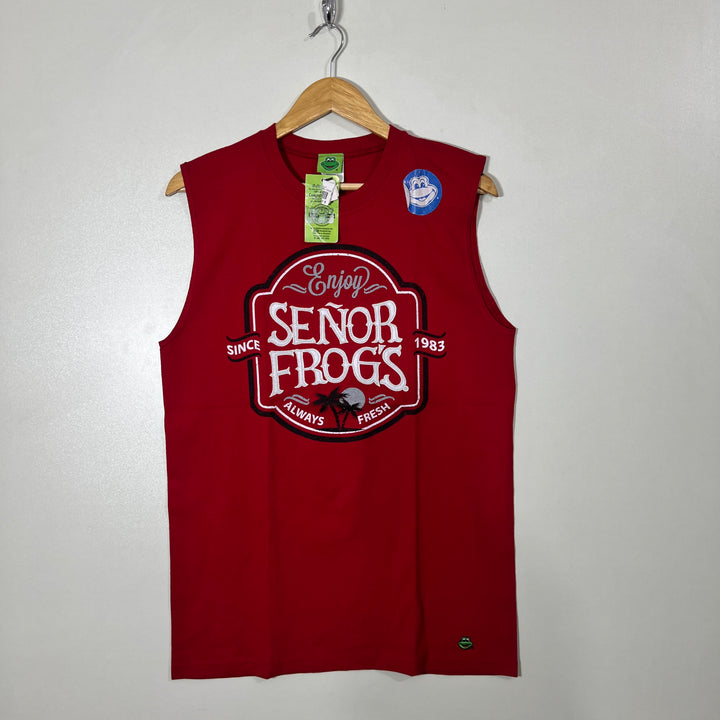 SENOR FROGS COTTON SLEEVES LESS BRAND NEW