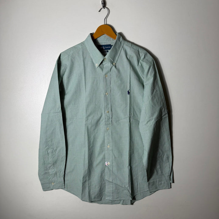 RALPH LAUREN POLO BUTTON DOWN COTTON CHECKERED SHIRT
