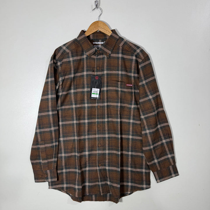 WOLVERINE BUTTON DOWN FLANNEL CHECKERED SHIRT BRAND NEW