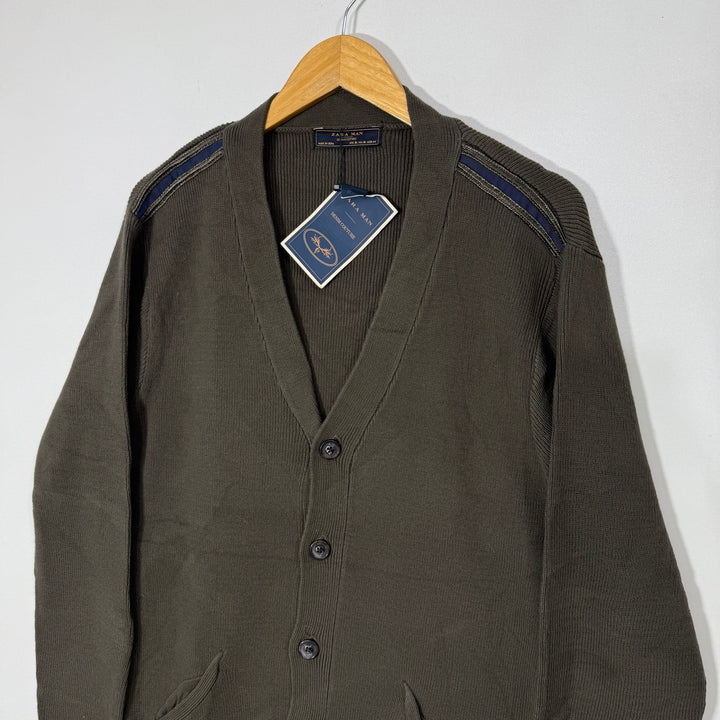 ZARA CARDIGAN SWEATER GREEN COLOUR BRAND NEW