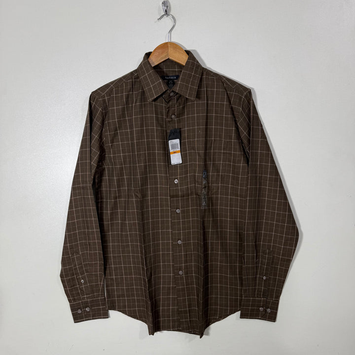 VAN HEUSEN COTTON CHECKERED SEMI FORMAL SHIRT BRAND NEW
