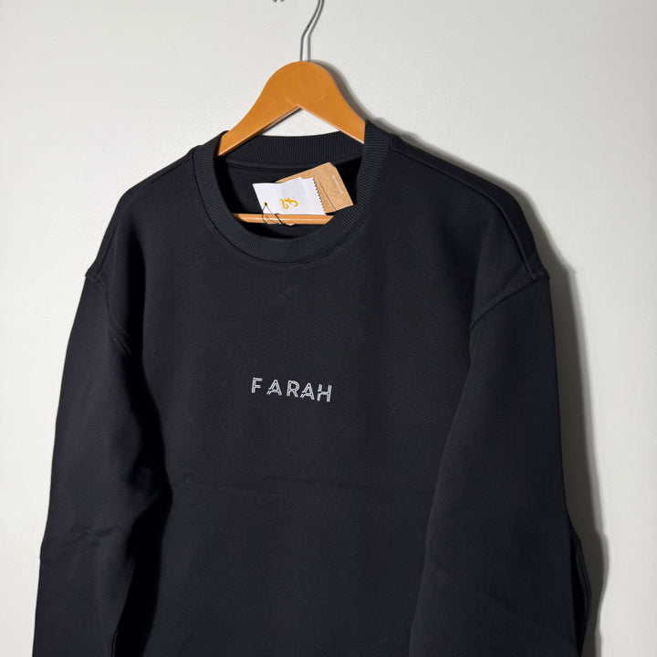 FARAH SWEATSHIRT BRAND NEW INNER FLEECE BLACK COLOUR