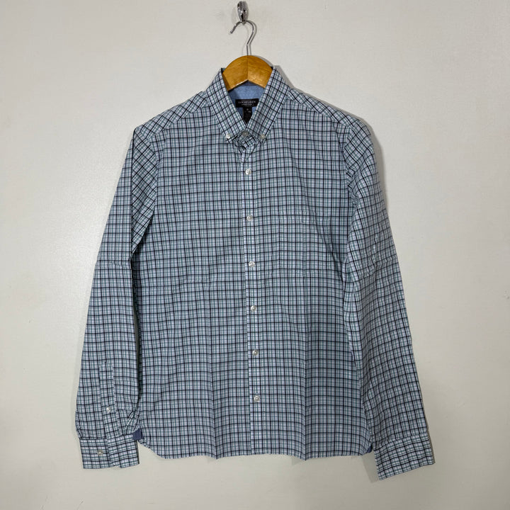 VAN HEUSEN SLIM FIT BUTTON DOWN COTTON CHECKERED SHIRT BRAND NEW