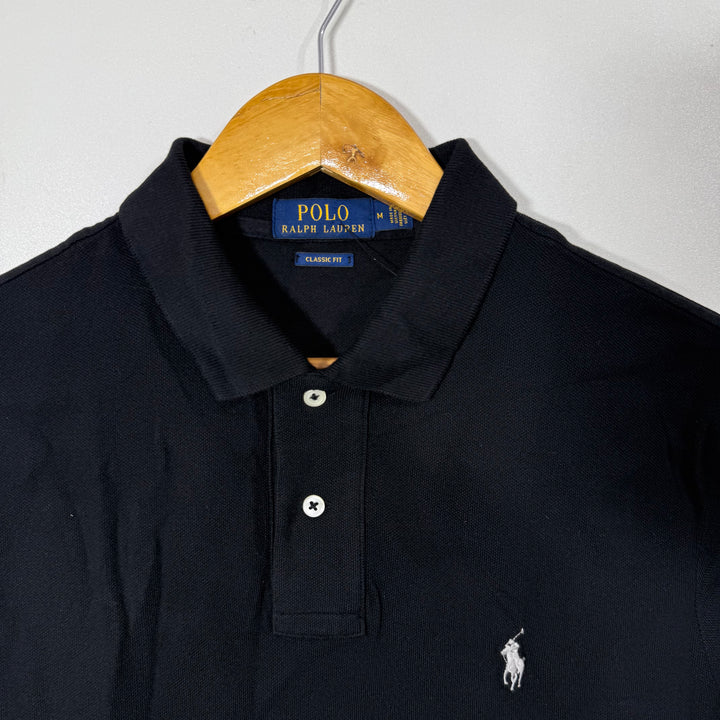 RALPH LAUREN POLO COTTON POLO TSHIRT BLACK COLOUR