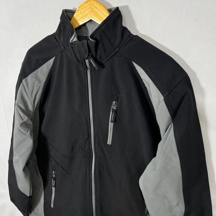 ATHLETIC WORKS SOFT SHELL WINDBREAKER JACKET INNER FLEECE