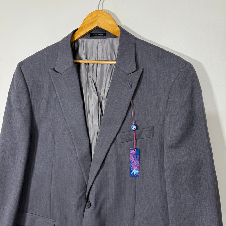 EGARA TEXTURED BLAZER WOOL SUIT BRAND NEW GREY COLOUR