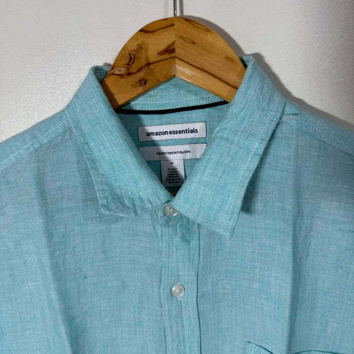 AMAZON ESSENTIAL REGULAR FIT LINEN SHIRT