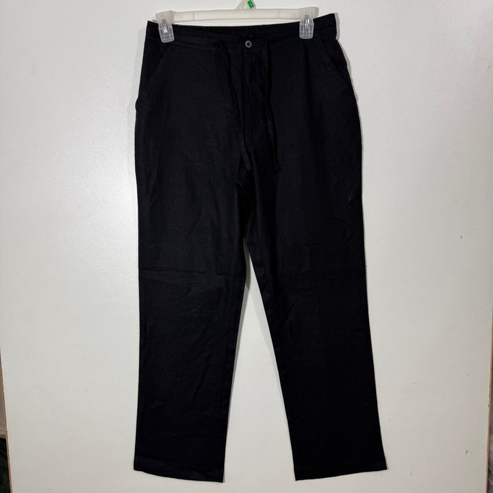 HAVANERA STRAIGHT FIT LINO RAYON TROUSER BLACK COLOUR