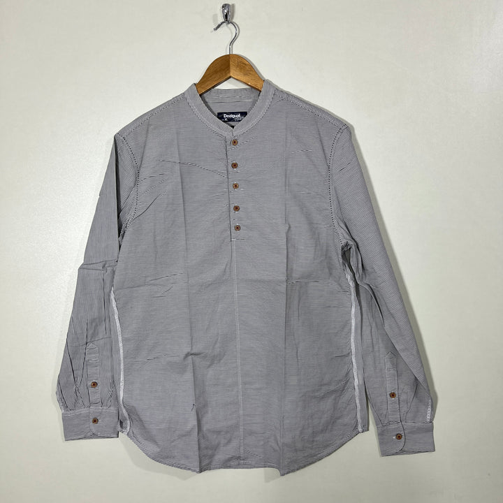 DESIGUAL BEN COLLAR KURTA SHIRT