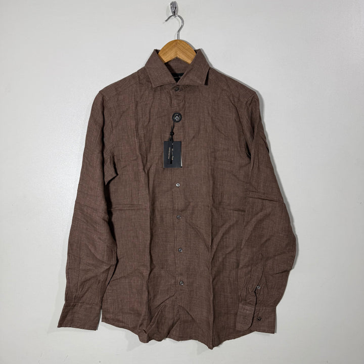 MOSSIMO DUTTI LIMITED EDITION LINEN SHIRT BRAND NEW BROWN COLOUR