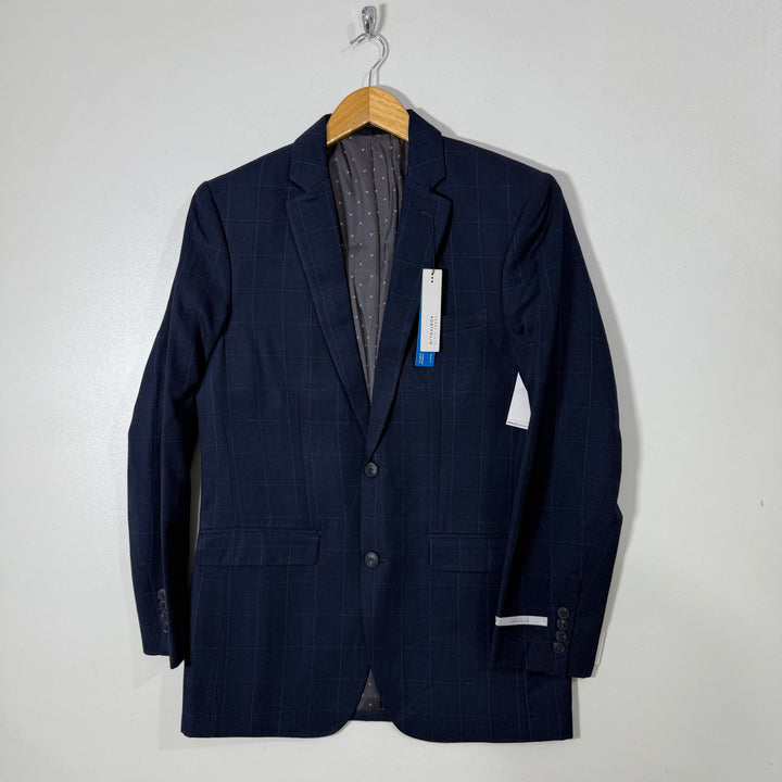 PERRY ELLIS CHECKERED BLAZER BRAND NEW BLUE COLOUR