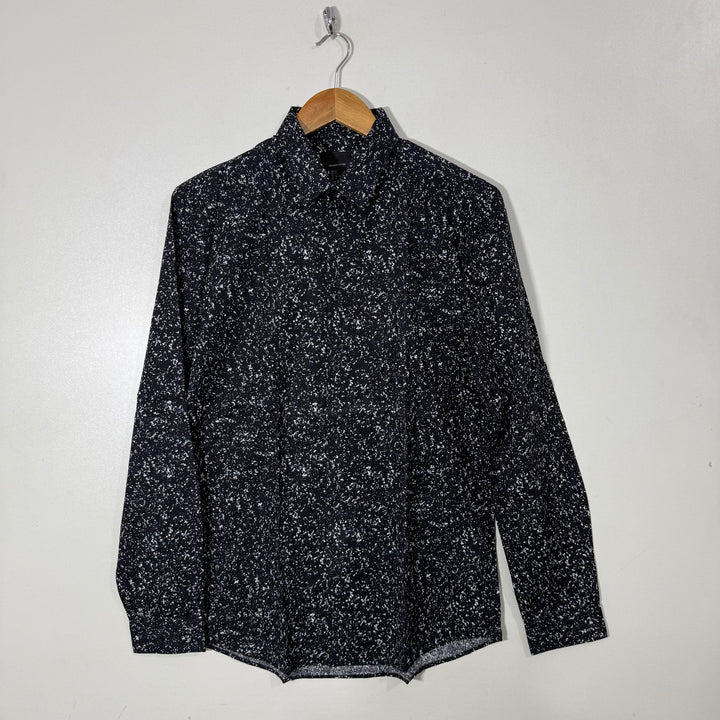H&M SLIM FIT PRINTED CASUAL COTTON SHIRT