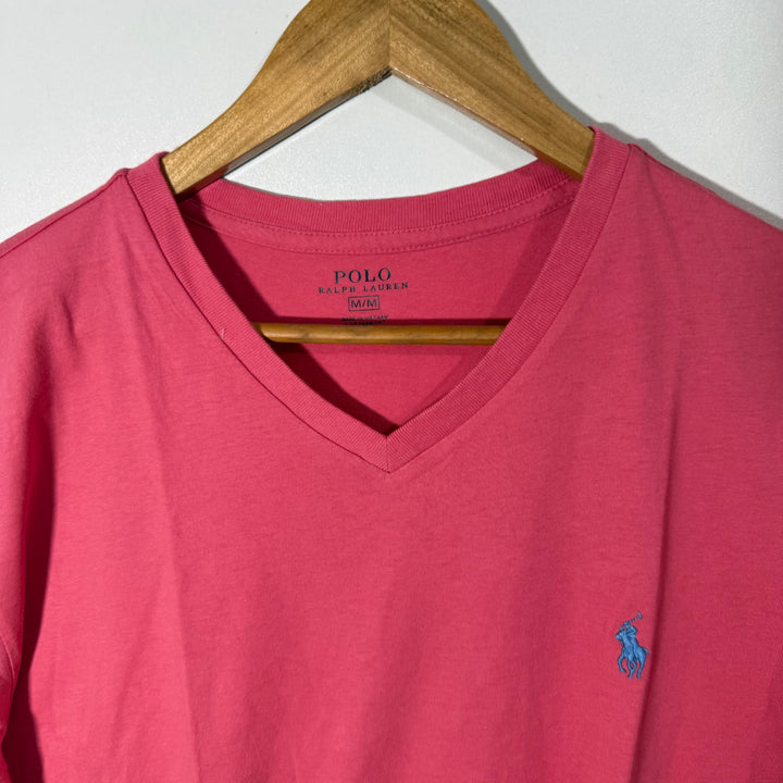 RALPH LAUREN POLO V NECK COTTON TSHIRT