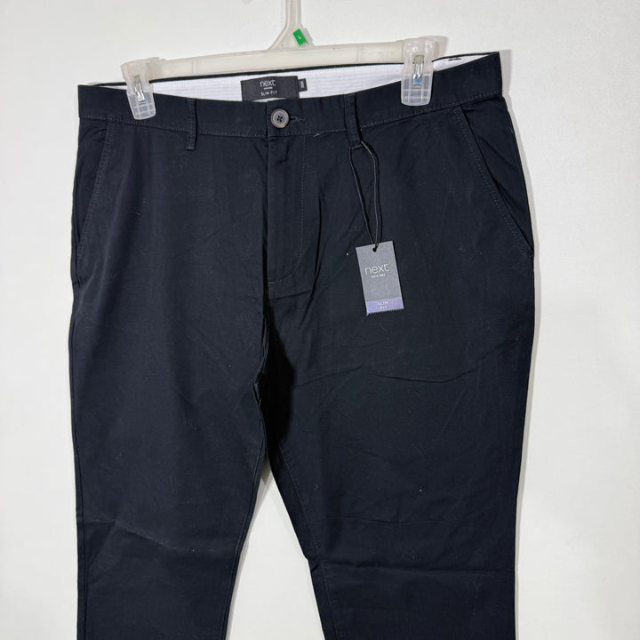 NEXT SLIM FIT COTTON CHINO PANT BRAND NEW WITHOUT STRETCH BLACK COLOUR