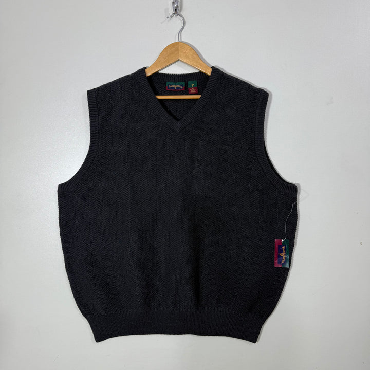 SADDLEBRED KNITED SLEEVES LESS SWEATER BRAND NEW