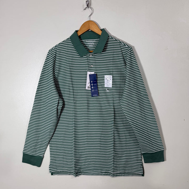 SADDLEBRED COMFORT FLEX LONG SLEEVES COTTON POLO TSHIRT BRAND NEW