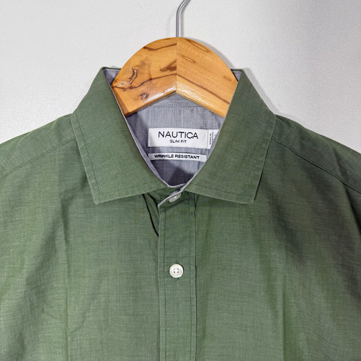 NAUTICA COTTON SHIRT GREEN COLOUR
