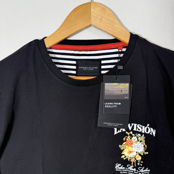 DENIM & FLOWER COTTON TSHIRT BRAND NEW