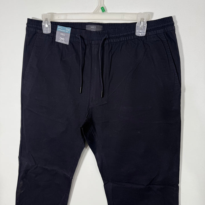 MARKS & SPENCER STRAIGHT FIT COTTON JOGGER PANT BRAND NEW BLUE COLOUR WITH STRETCH