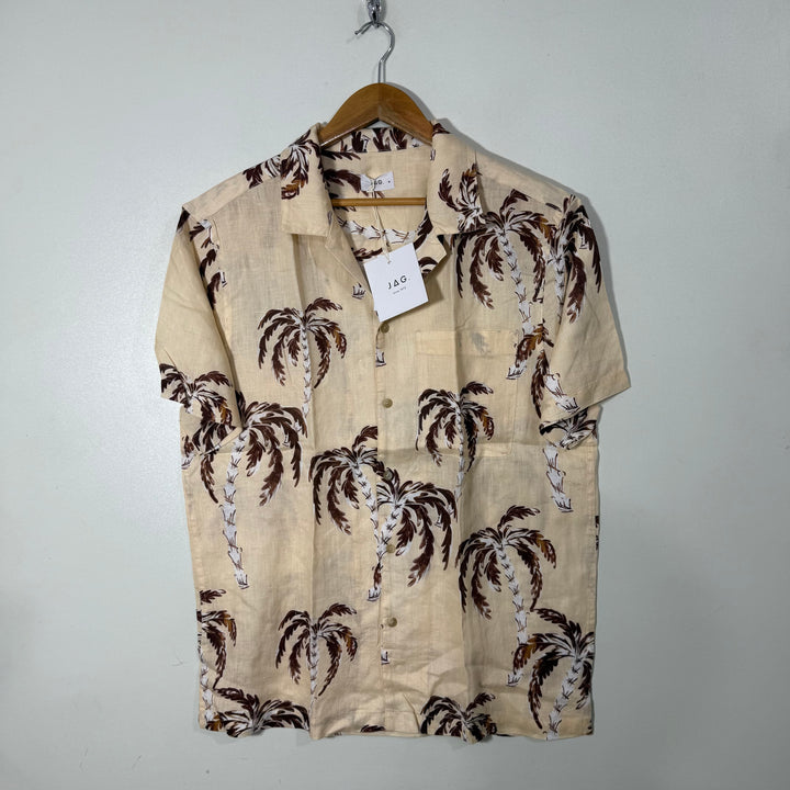JAG SAFARI COLLAR HALF SLEEVES LINEN SHIRT BRAND NEW