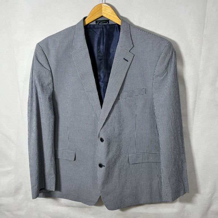 TOMMY HILFIGER NAVY BLUE CHECK BLAZER