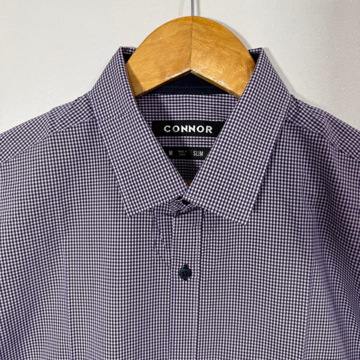 CONNOR SLIM FIT COTTON CHECKERED SHIRT