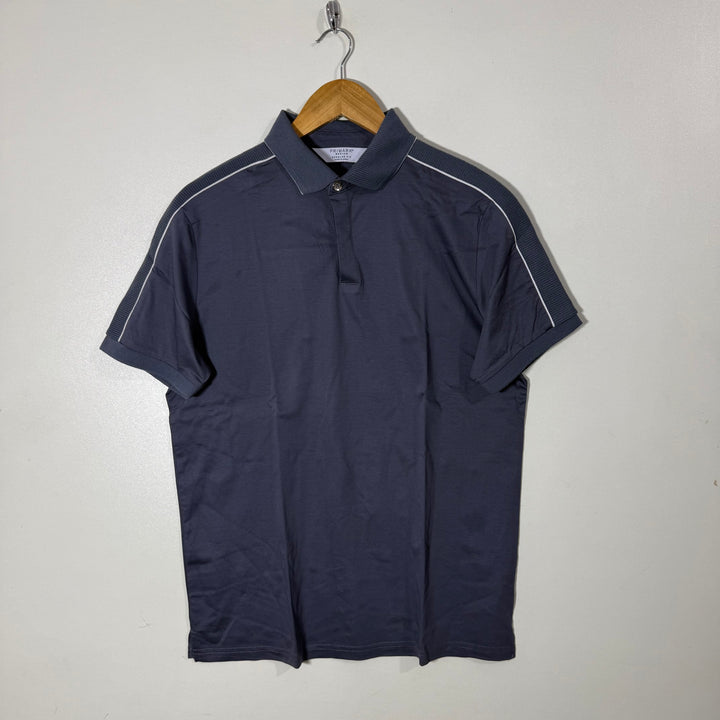 PRIMARK COTTON POLO TSHIRT GREY COLOUR