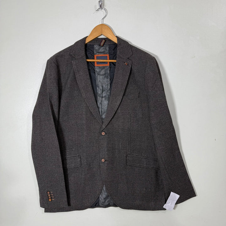 CALAMARI CHECKERED MODERN FIT MICRO CHECKERED BLAZER JACKET