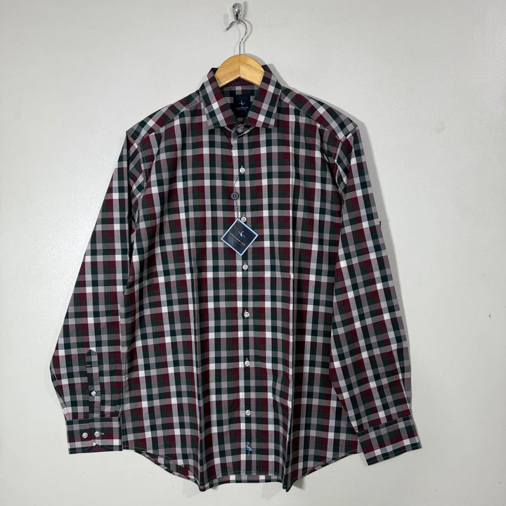 TAILOR BY RD SEMI FORMAL CHECKERED SHIRT BRAND NEW