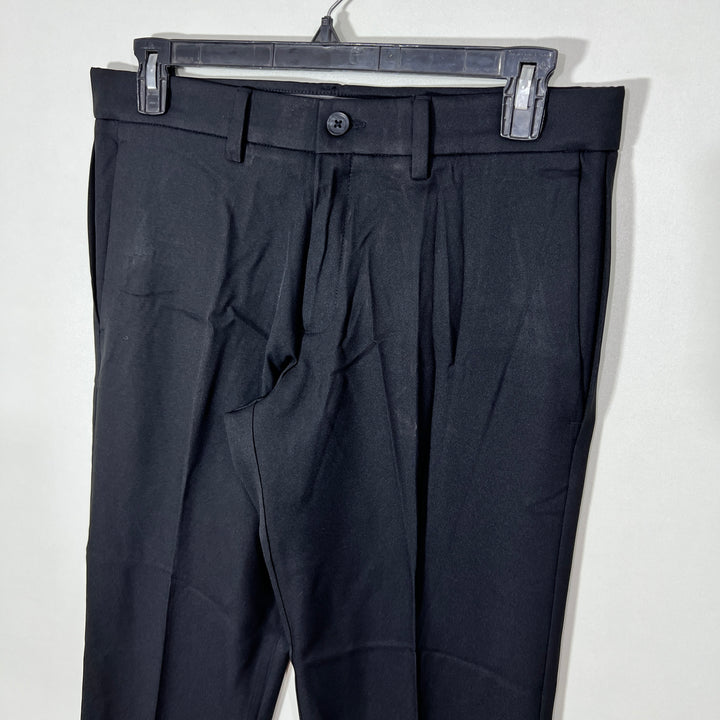 HAGGAR IN MOTION SLIM FIT PERFORMANCE PANT WITH STRETCH BLACK COLOUR