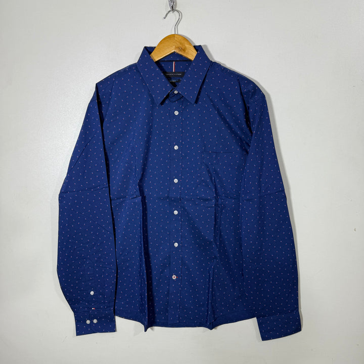 TOMMY HILFIGER REGULAR FIT PRINTED COTTON SHIRT WITH STRETCH