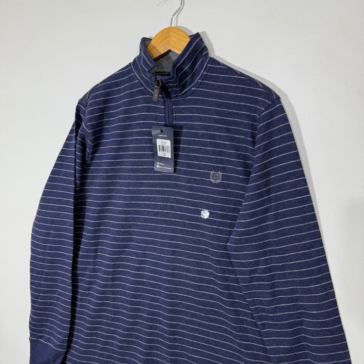 CHAPS NATURAL STRETCH HALF ZIP COTTON FLEECE PULLOVER BRAND NEW