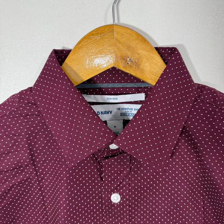 OLD NAVY SLIM FIT NON IRON COTTON SHIRT WITH STRETCH